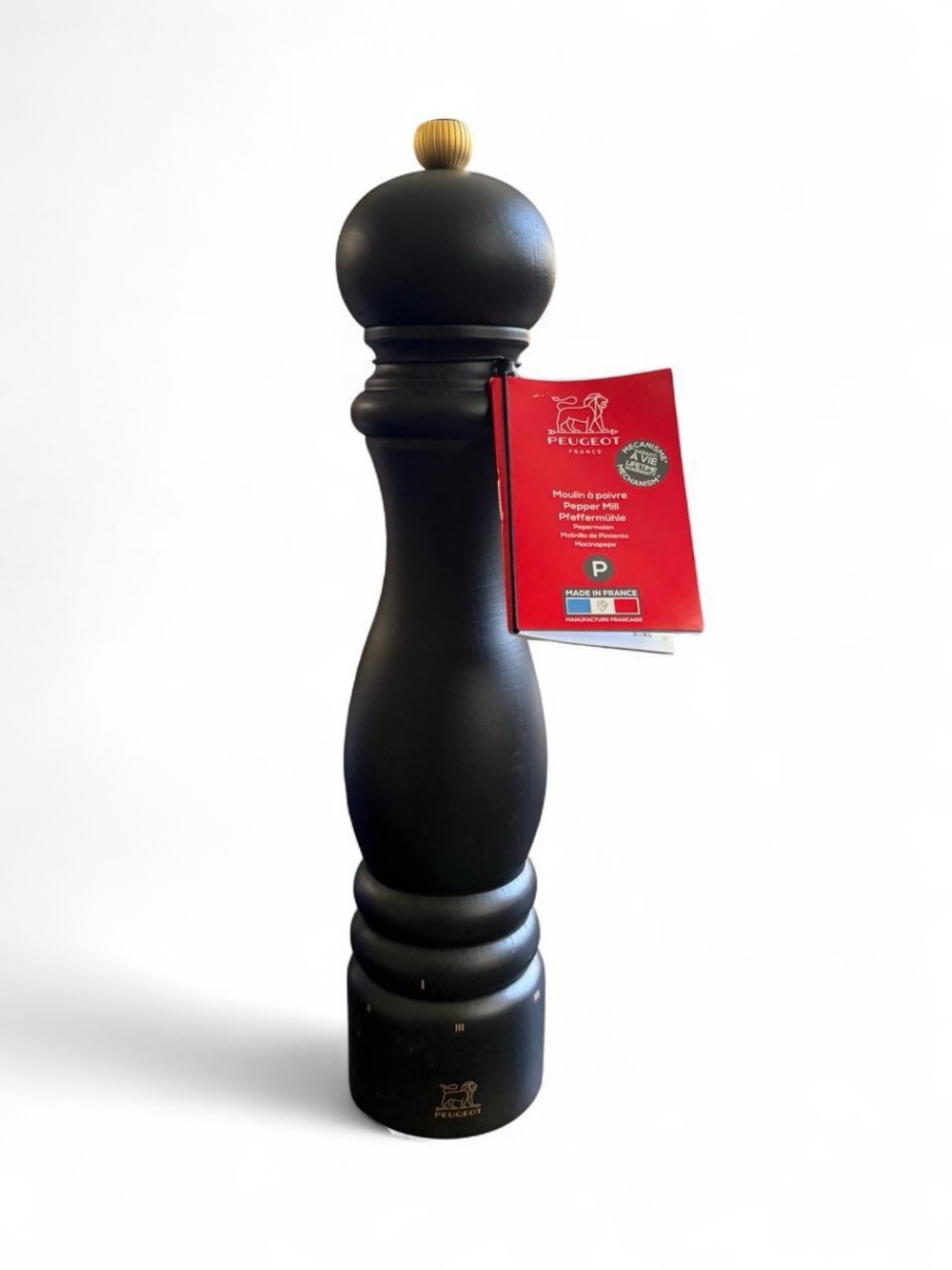 Peugeot Black Pepper Mill with Red Label